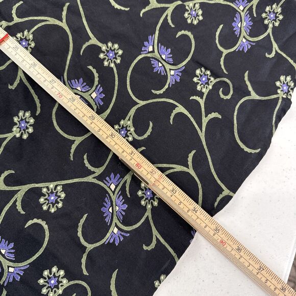 Vintage‎ Maxi Skirt Black Flower Modest Trad Wife 14 Cottage Core Church - Picture 7 of 9